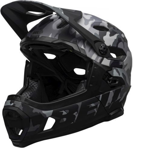 Cyklistická helma Bell Super DH Spherical Mat/Glos Black Camo