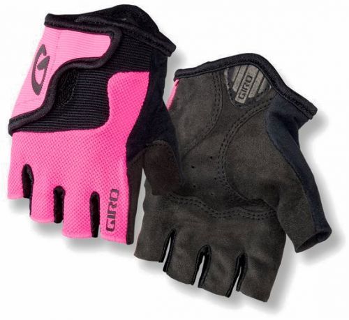 Dětské cyklistické rukavice GIRO Bravo černo-růžové, M