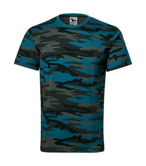 MALFINI CAMOUFLAGE Tričko petrolejová 3XL