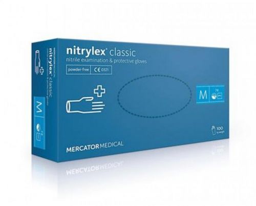 Mercator Medical s.r.o. NITRYLEX CLASSIC modrá 100ks Rukavice jednorázové 10 XL