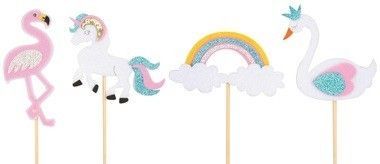 Anděl Zápich - dekorace filcová - 8 cm + špejle - 8742