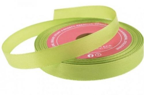 Stuha saténová 12 mm/32 m - zelená - jungle green - 601153