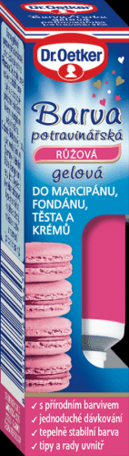 Barva gelová potravinářská růžová 10g - Dr. Oetker