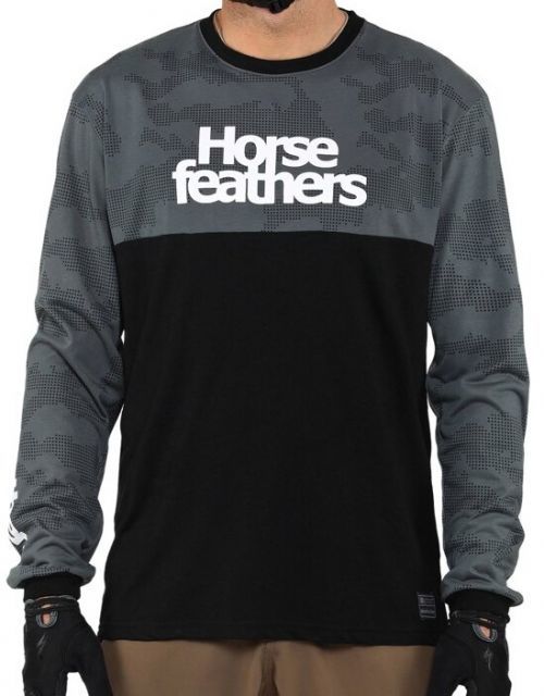 Bike tričko Horsefeathers Fury LS digital/white L