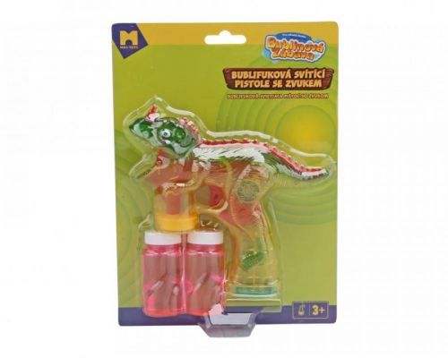 MAC TOYS Bublifuková pistole dinosaurus se zvukem