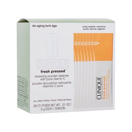 Clinique Fresh Pressed Renewing Powder Cleanser rozjasňující čisticí pudr s vitamínem c 28x5g g pro ženy