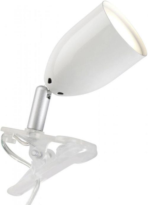 Brilliant Moderní LED světlo se svorkou LEO v bílé barvě