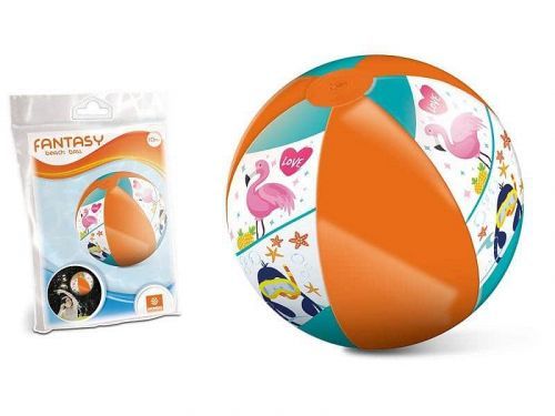 Nafukovací MONDO plážový míč FANTASY 35 cm - oranžová