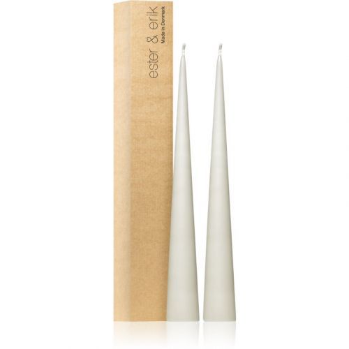 ester & erik cone candles linen grey (no. 22) dekorativní svíčka 2x37 cm