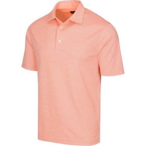 GREGNORMAN PROTEK ML75 STRIPE POLO Pánské golfové polo triko, Lososová, velikost XXL