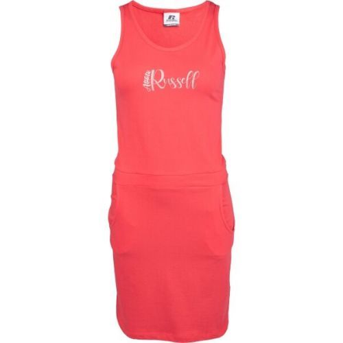 Russell Athletic GIRL'S DRESS Dětské šaty, Růžová,Bílá, velikost 140