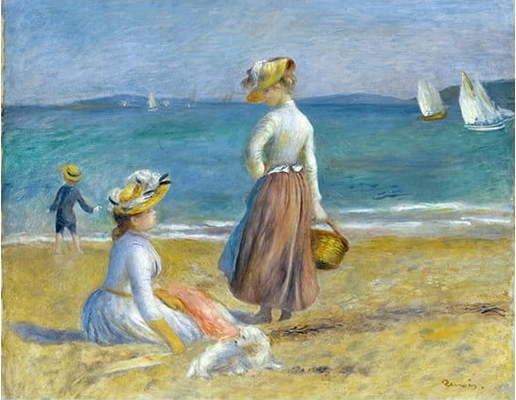 Reprodukce obrazu Auguste Renoir - Figures on the Beach, 50 x 40 cm