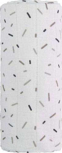 Bavlněná dětská osuška T-TOMI Tetra Grey Lines, 120 x 120 cm