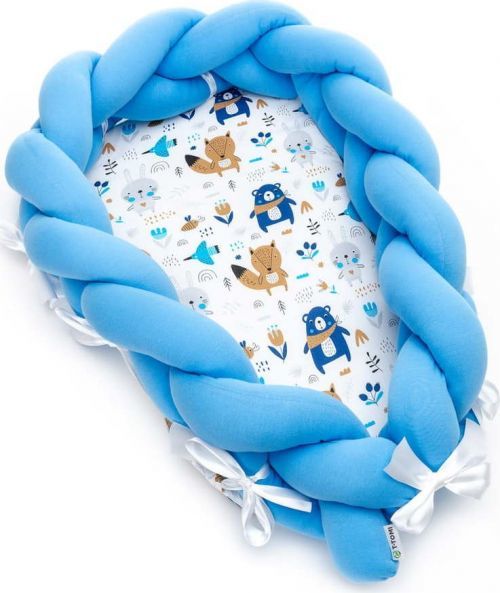Bavlněné hnízdečko s odnímatelným mantinelem T-TOMI Blue Bears