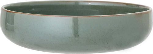 Zelená kameninová servírovací mísa Bloomingville Pixie, ø 28,5 cm