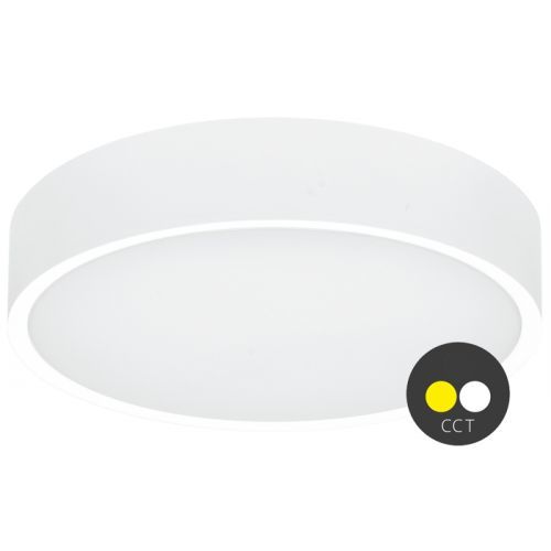 Ecolite CCT Černé/Bílé LED stropní svítidlo kulaté 25W WMAT350-25W/BI