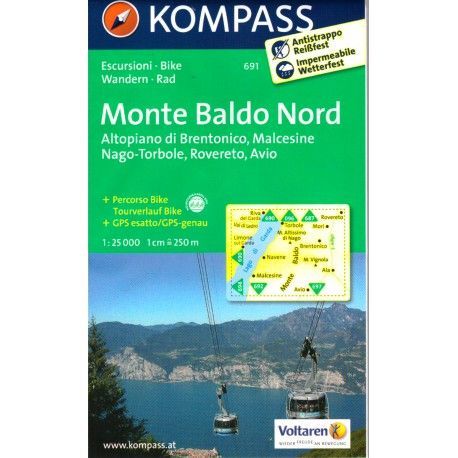 Kompass 691 Monte Baldo Nord 1:25 000 turistická mapa