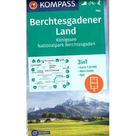 Kompass 794 Berchtesgadener Land, Königssee 1:25 000 turistická mapa