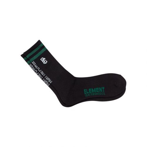 ponožky ELEMENT - Pexe Skate Sock 0019 Black (0019)