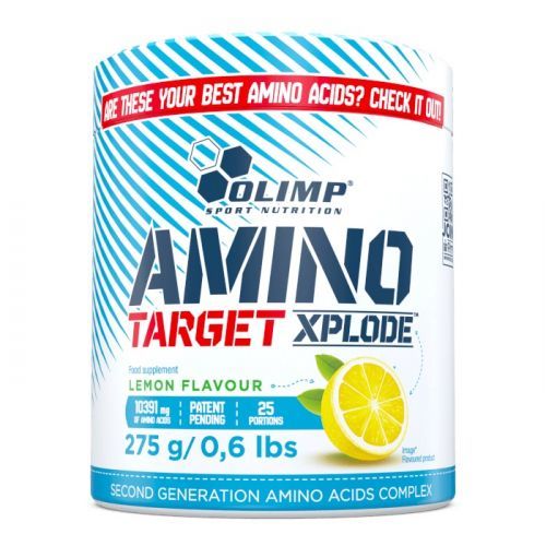 Olimp Amino Target Xplode 275 g, směs 20 aminokyselin v sypké formě, Lemon