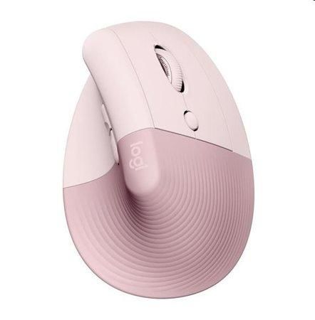 Logitech Lift Vertical Ergonomic Mouse - ROSE/DARK ROSE - EMEA, 910-006478