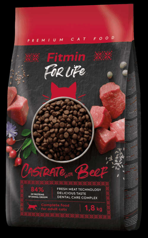 Fitmin cat For Life Castrate Beef 1,8 kg