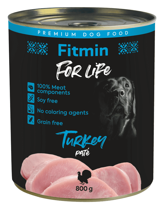 Fitmin For Life dog tin turkey 800 g