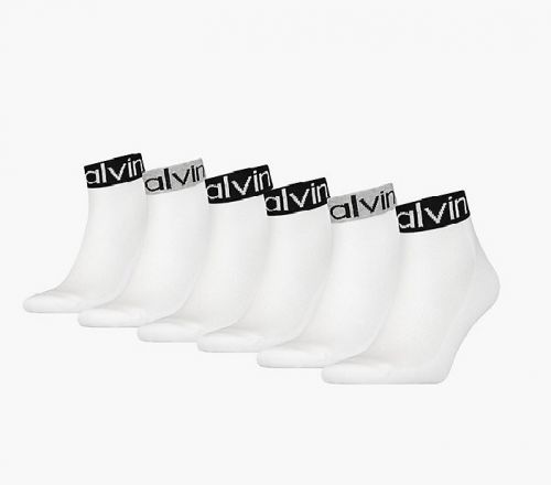 3PACK ponožky Calvin Klein kotníkové bílé (701218722 002) uni