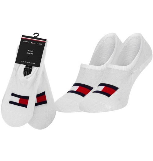 2PACK pánské ponožky Tommy Hilfiger extra nízké bílé (701219137 003) 39/42