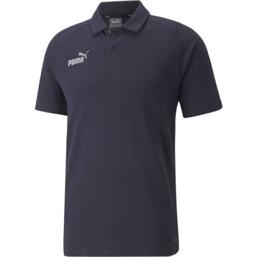 Puma TEAMFINAL CASUALS POLO Pánské triko, Tmavě modrá,Stříbrná, velikost M