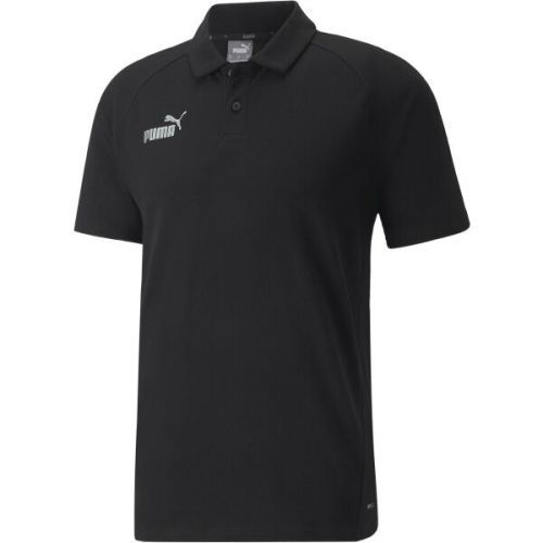 Puma TEAMFINAL CASUALS POLO Pánské triko, Černá,Stříbrná, velikost XL