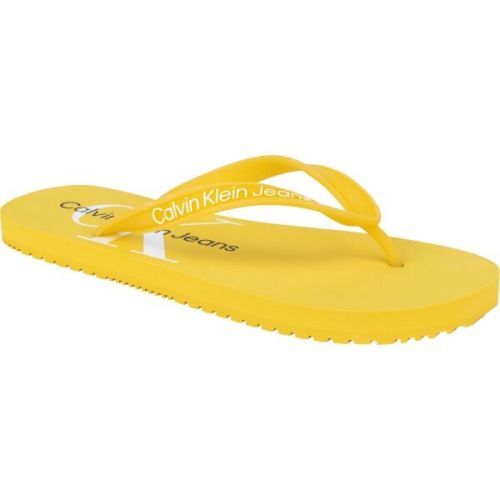 Calvin Klein BEACH SANDAL MONOGRAM TPU Dámské žabky, Žlutá, velikost 39