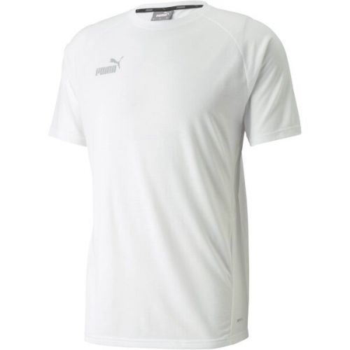 Puma TEAMFINAL CASUALS TEE Fotbalové triko, Bílá,Šedá, velikost XL