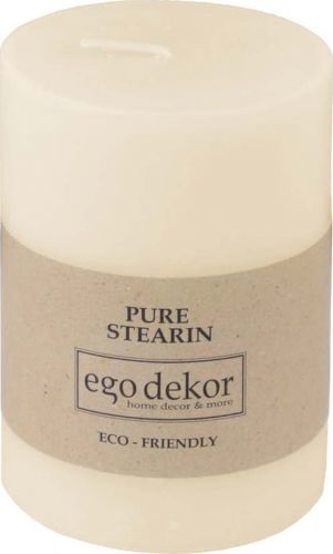 Smetanově bílá svíčka Eco candles by Ego dekor Friendly, doba hoření 37 h