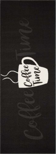 Černý běhoun Zala Living Vibe Coffee Time, 67 x 180 cm