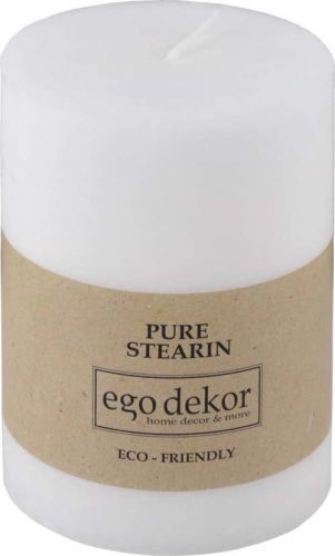 Bílá svíčka Eco candles by Ego dekor Friendly, doba hoření 37 h