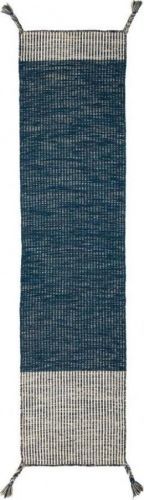 Modrý vlněný běhoun Flair Rugs Anu, 60 x 200 cm