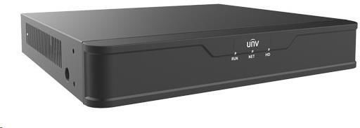 Uniview NVR, 4 PoE (Max 54W) kanály, H.265, 1x HDD, 8Mpix (80Mbps/64Mbps), HDMI, VGA, 4K, ONVIF, 2x (NVR301-04X-P4)