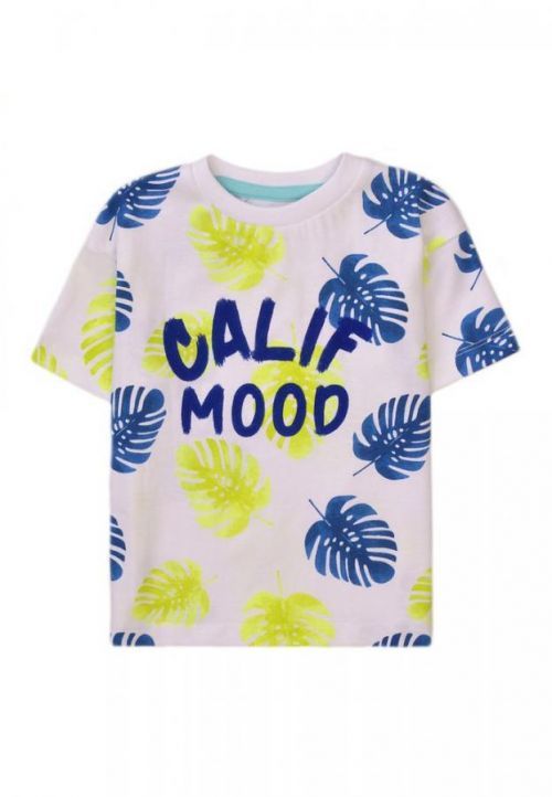 Tričko chlapecké s krátkým rukávem, Minoti, Mood 4, bílá - 104/110