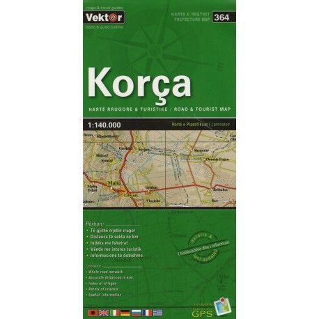 Vektor 364 Albánie Korca 1:140 000 automapa