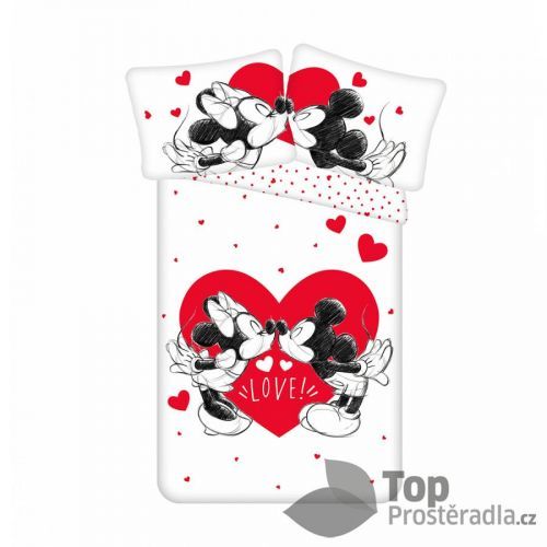 TP Bavlněné povlečení 140x200+70x90 Mickey a Minnie Love