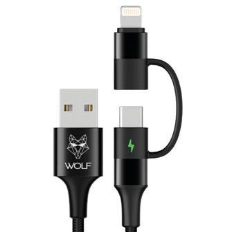 Wolf nabíjecí kabel 2 in 1 Charging Cable (WFPT005)|5WTC000101
