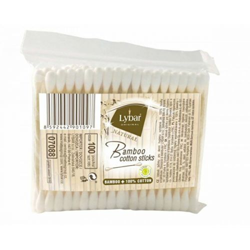 Lybar Original Natural Bamboo vatové tyčinky v sáčku 100 ks