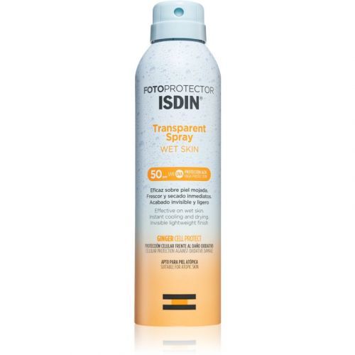 ISDIN Transparent Spray Wet Skin opalovací sprej SPF 50 250 ml