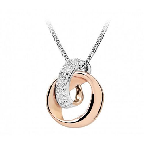 Silver Cat Stylový bicolor náhrdelník s kubickými zirkony SC444