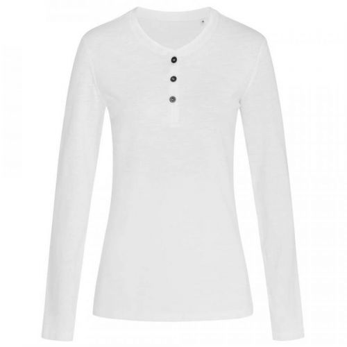Stedman Dámské tričko s dlouhým rukávem Sharon Henley - Bílá | S