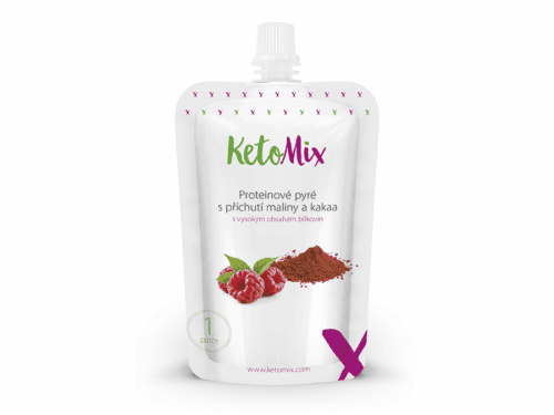 KetoMix Proteinové pyré s příchutí maliny a kakaa (1 porce)
