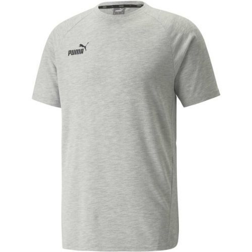 Puma TEAMFINAL CASUALS TEE Pánské sportovní triko, Šedá,Černá, velikost XXXL