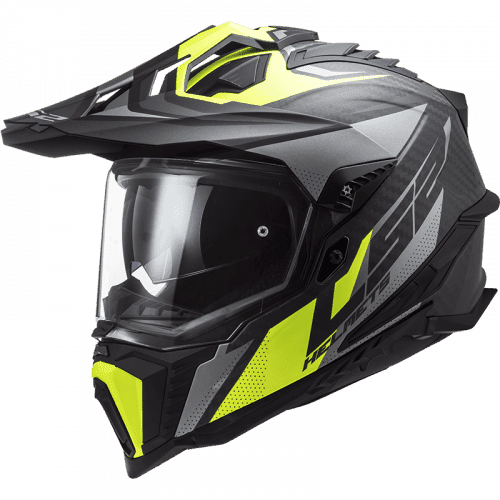 LS2 LS2 MX701 Explorer C Focus Matt Titanium H-V Yellow - XXS (51-52)