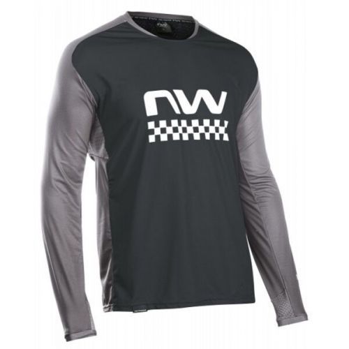 Northwave EDGE Pánský cyklistický dres, Černá,Bílá,Tmavě šedá, velikost XXL